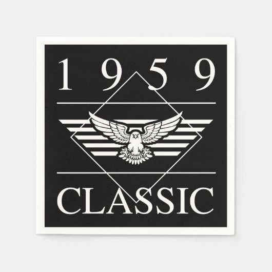 1959 klassisches Geburtsjahr Serviette (Vorderseite)