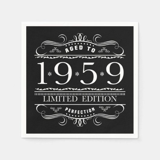 1959 Limited Edition Geburtstag Serviette (Vorderseite)