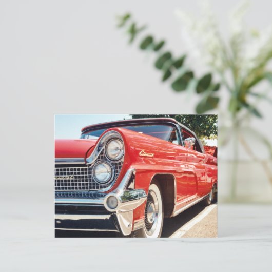 1959 Lincoln Continental Convertible Postcard Postkarte (Stehend Vorderseite)