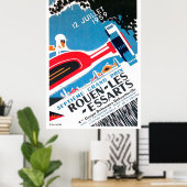 1959 Rennstrecke Rouen Les Essarts - Großer Preis  Poster (Heimbüro)