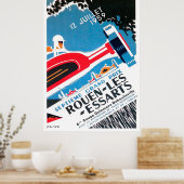 1959 Rennstrecke Rouen Les Essarts - Großer Preis  Poster (Küche)