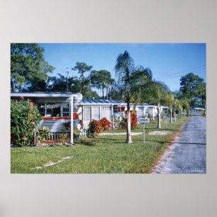 1959 Retro-Wohnwagenpark St. Petersburg Florida Poster