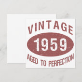 1959 Vintager Geburtstag Einladung (Vorne/Hinten)