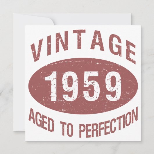 1959 Vintager Geburtstag Einladung (Vorderseite)