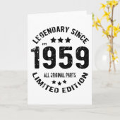 1959 Vintager Geburtstag Karte (Gelbe Blume)