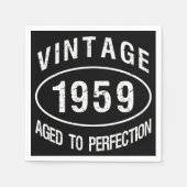 1959 Vintager Geburtstag Serviette (Vorderseite)