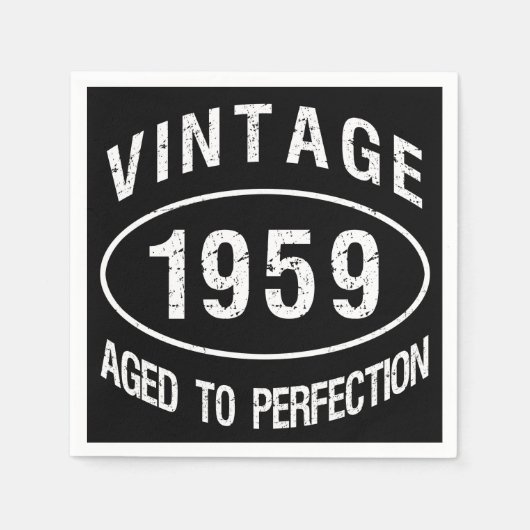 1959 Vintager Geburtstag Serviette (Vorderseite)