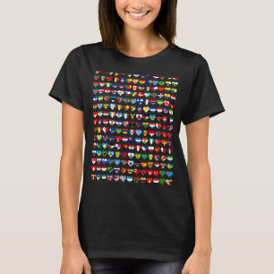 195 Flaggen aller Länder der Welt T-Shirt