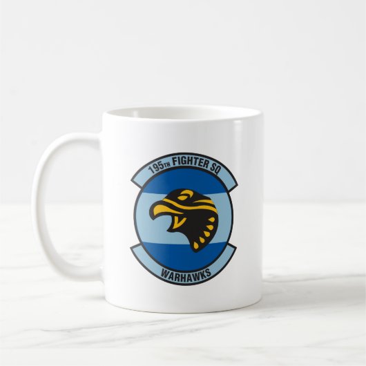 195th Warhawks Kämpfer-Geschwader Kaffeetasse (Links)