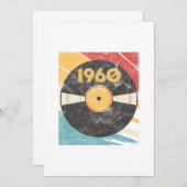 1960 60. Geburtstagsfeier Vintages Geschenk Einladung (Vorne/Hinten)