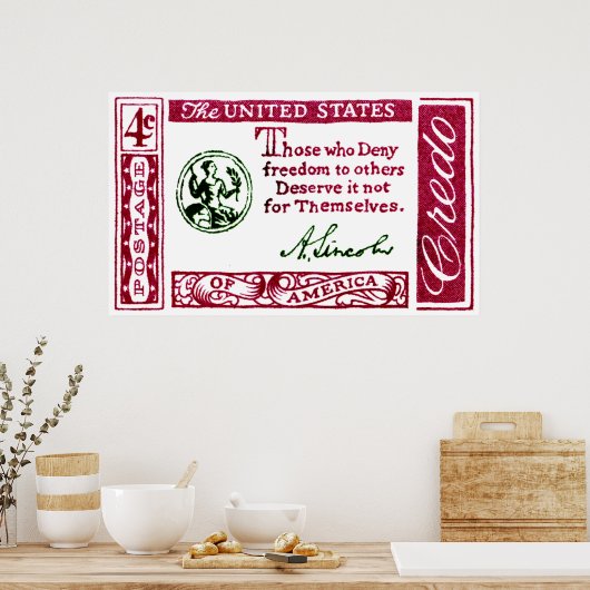 1960 Abraham Lincoln American Credo Poster (Küche)