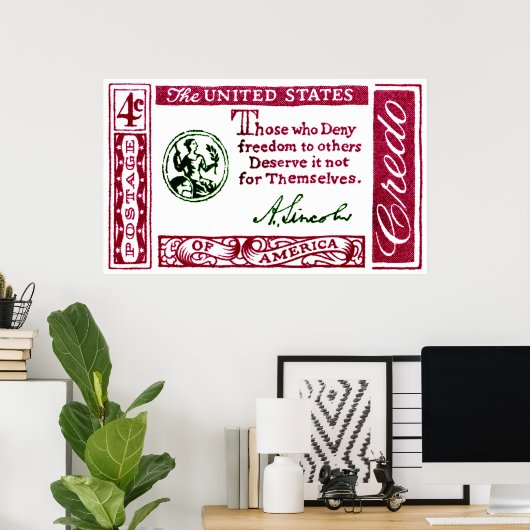 1960 Abraham Lincoln American Credo Poster (Heimbüro)