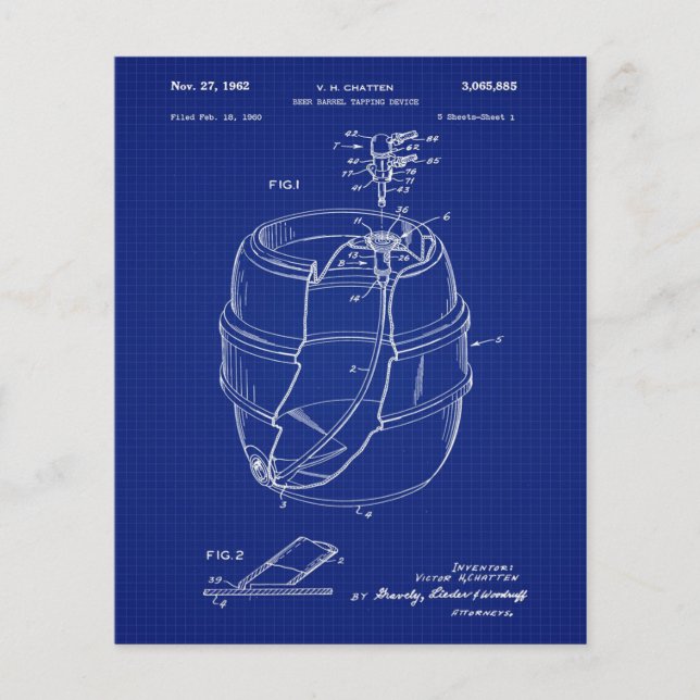 1960 Bierbarrel Blueprint (Vorderseite)
