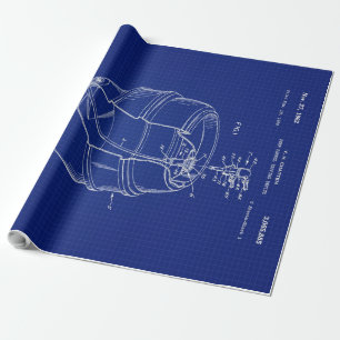 1960 Bierbarrel Blueprint Geschenkpapier
