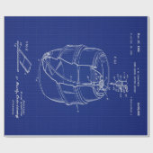1960 Bierbarrel Blueprint Geschenkpapier (Flach)