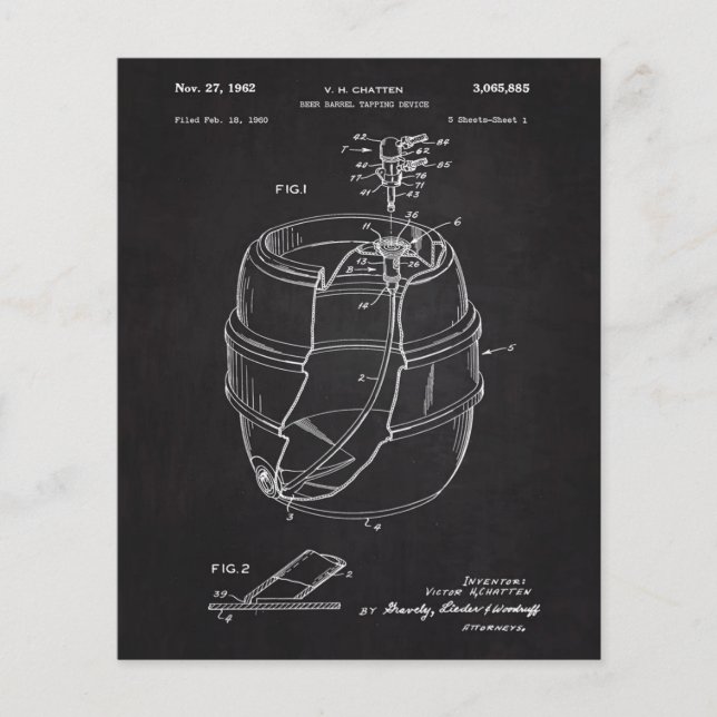 1960 Bierbarrel-Patent (Vorderseite)