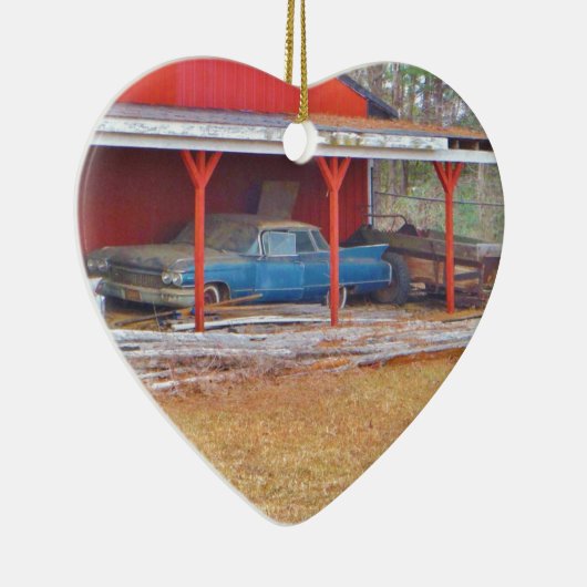 1960 BLAUE SADAND DEVILLE Antiker Wagen Keramik Ornament (Rechts)