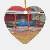 1960 BLAUE SADAND DEVILLE Antiker Wagen Keramik Ornament (Vorne)