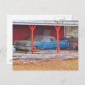 1960 BLAUE SADAND DEVILLE Antiker Wagen Postkarte (Vorne/Hinten)