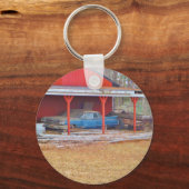 1960 BLAUE SADAND DEVILLE Antiker Wagen Schlüsselanhänger (Vorderseite)