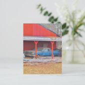 1960 BLAUES SADAND DEVILLE antikes Auto Postkarte (Stehend Vorderseite)