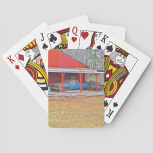 1960 BLUE SADAND DEVILLE Antique car Spielkarten