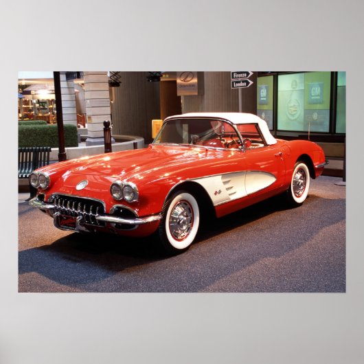 1960 Chevrolet Corvette Print Poster (Vorne)