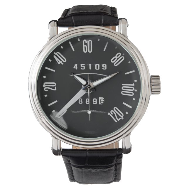 1960 Classic Luxury Car Speedometer Armbanduhr (Vorderseite)