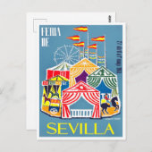 1960 Feria de Sevilla Postkarte (Vorne/Hinten)