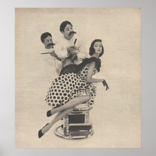 1960 Friseursalon Schönheitsmode Poster (Vorne)