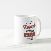 1960 geboren Geburtstag Kaffeetasse (VorderseiteRechts)