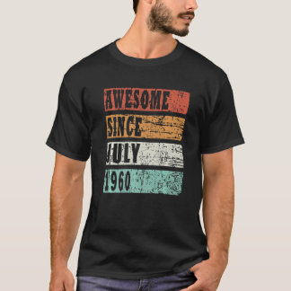 1960 Geboren im Juli Retro-Idee T-Shirt