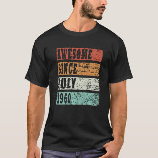 1960 Geboren im Juli Retro-Idee T-Shirt