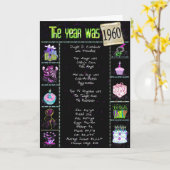 1960 Geburtstag Spaß Fakten Karte (Gelbe Blume)