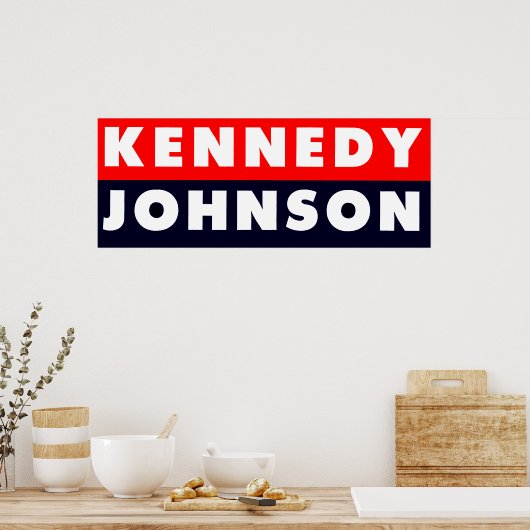 1960 Kennedy Johnson Autoaufkleber Poster (Küche)