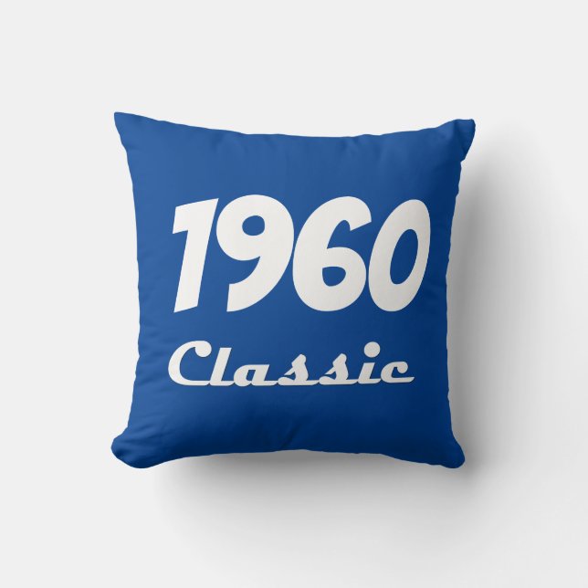1960 Klassische 60. Geburtstagsfeier Kissen (Vorderseite)