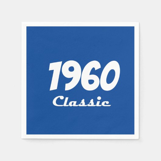 1960 Klassische 60. Geburtstagsparty Serviette (Vorderseite)