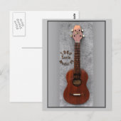 1960 Levin Ukulele Postcard Postkarte (Vorne/Hinten)