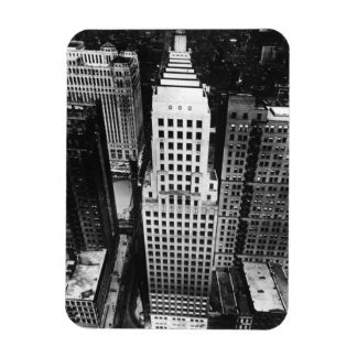 1960: Luftbild eines Wolkenkratzers von Chicago Magnet