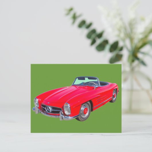 1960 Mercedes Benz 300 SL Konvertible Postkarte (Stehend Vorderseite)