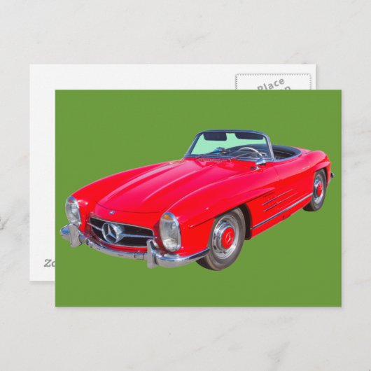 1960 Mercedes Benz 300 SL Konvertible Postkarte (Vorne/Hinten)