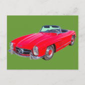 1960 Mercedes Benz 300 SL Konvertible Postkarte (Vorderseite)