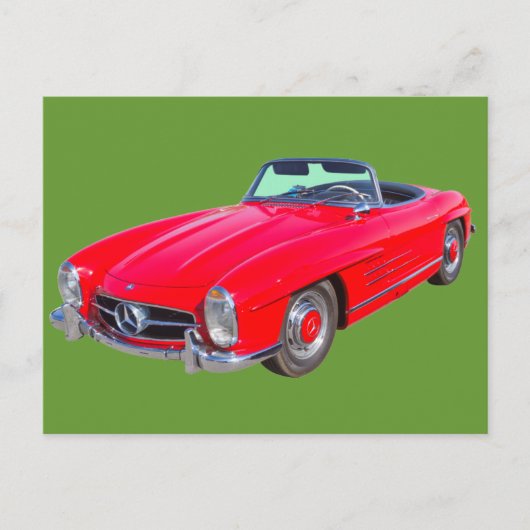 1960 Mercedes Benz 300 SL Konvertible Postkarte (Vorderseite)