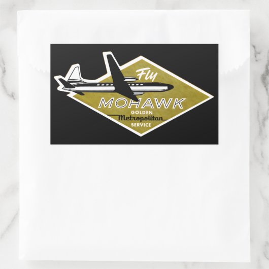 1960 Mohawk Airlines II Rechteckiger Aufkleber (Tasche)