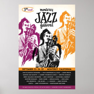 1960 Monterey Jazz Festival Jazzplakat Poster