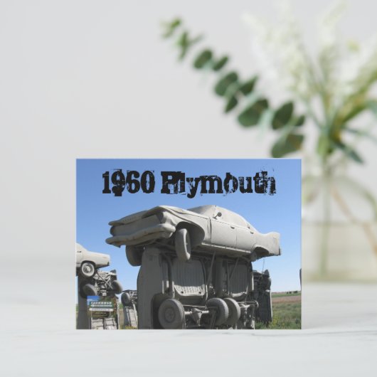 1960 Plymouth Postkarte (Stehend Vorderseite)
