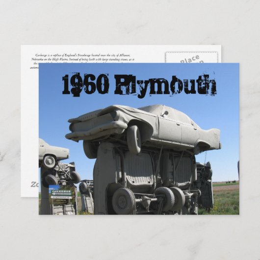 1960 Plymouth Postkarte (Vorne/Hinten)