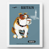 1960 Qantas Britain Bulldog Travel Poster Fotoplatte (Vorderseite)