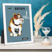 1960 Qantas Britain Bulldog Travel Poster Fotoplatte (Seite)