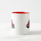 1960 Red Classic Car Zweifarbige Tasse (Mittel)